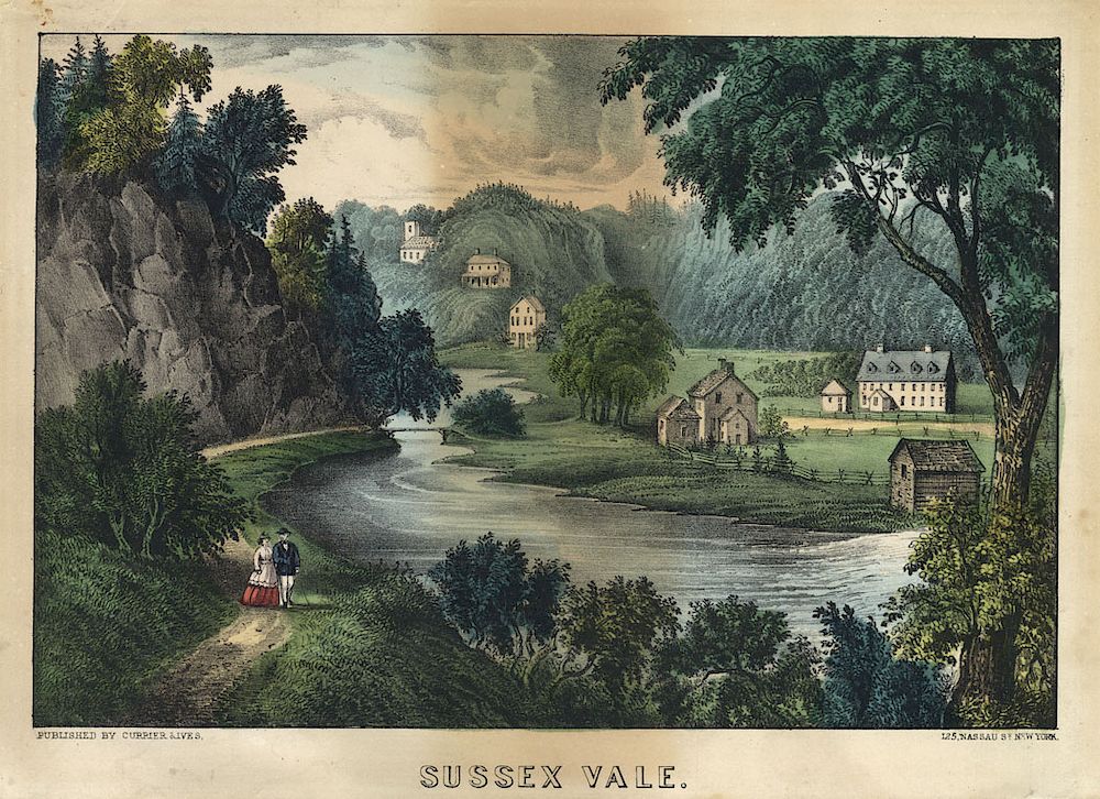 Appraisal: Sussex Vale New Brunswick - Small Folio Currier Ives Lithograph