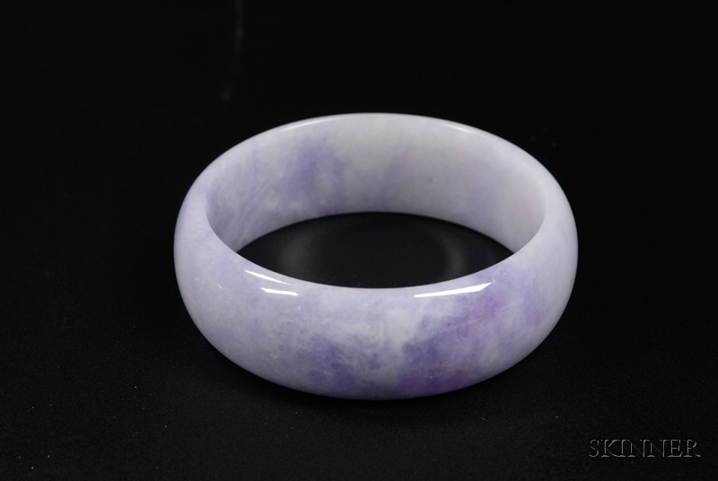 Appraisal: Jade Bracelet highly translucent bright lavender color wd in