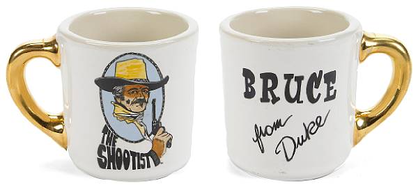 Appraisal: A John Wayne coffee mug from The Shootist Paramount One