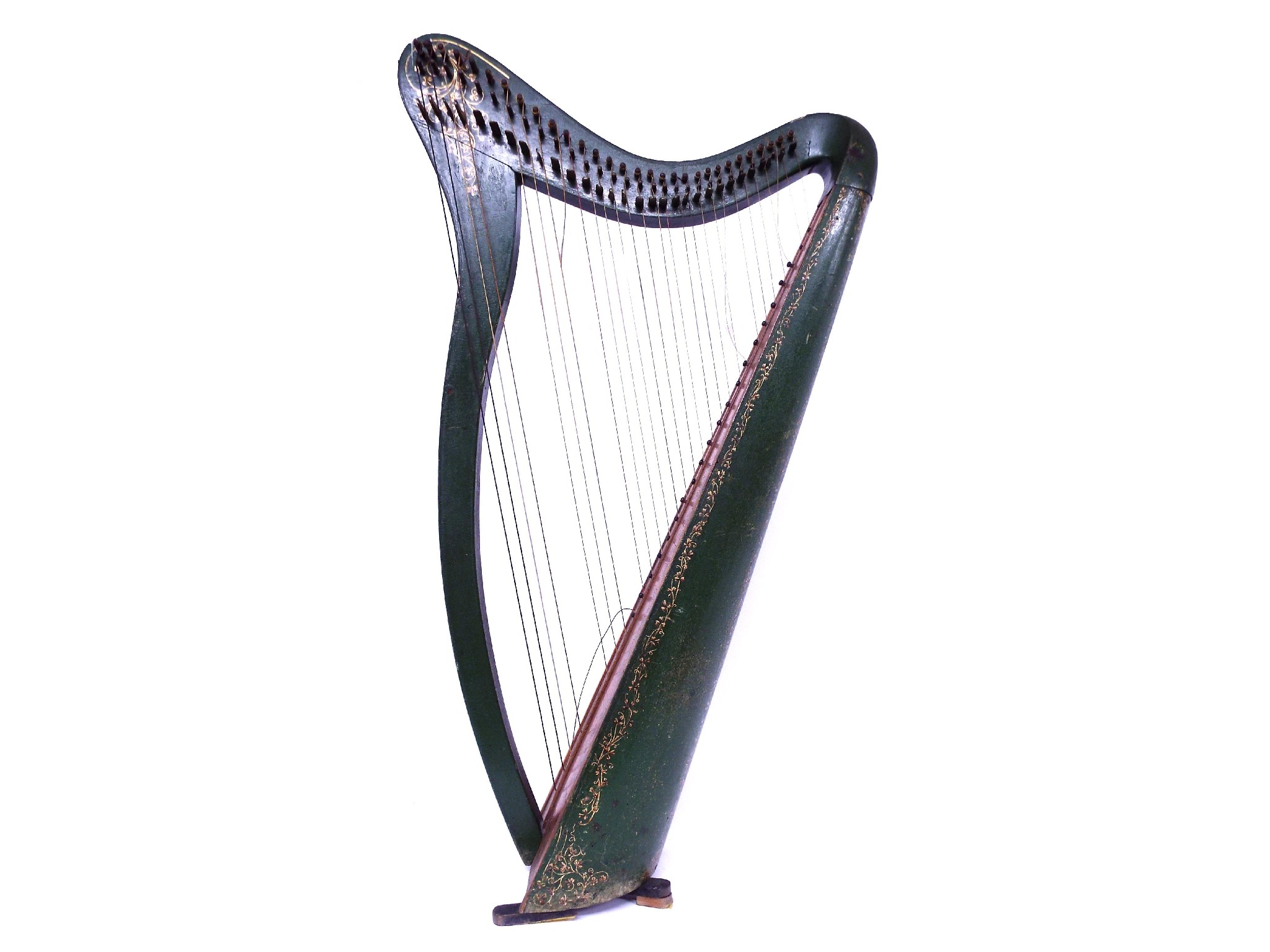 Appraisal: Small th century Irish harp by and labelled J Geo