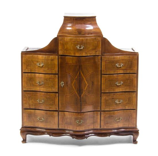 Appraisal: Sale Lot A German Walnut Table Top Cabinet having an