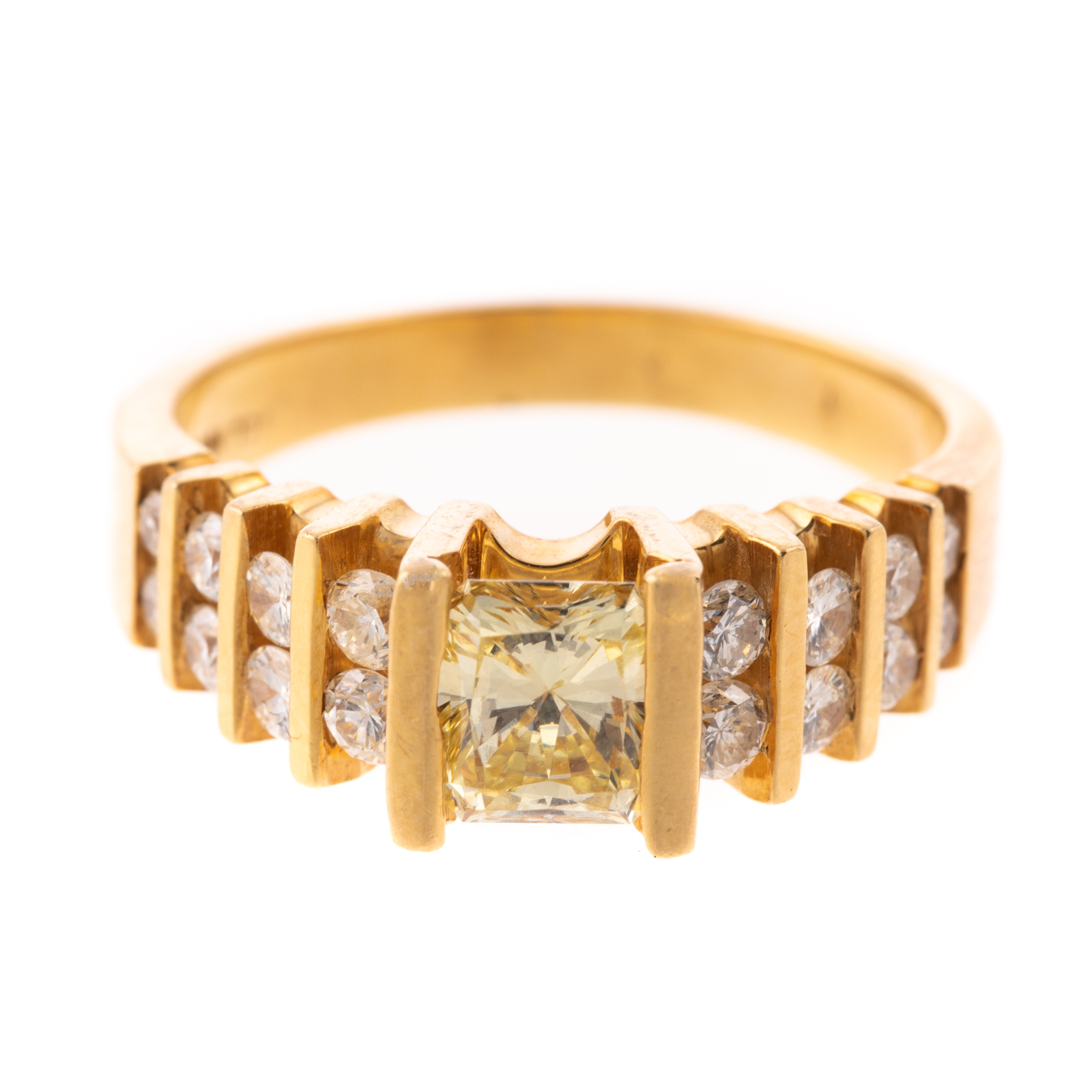 Appraisal: A CT YELLOW DIAMOND RING IN K K yellow gold