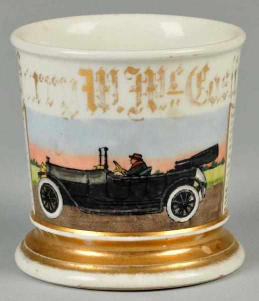 Appraisal: Antique Convertible Car Shaving Mug Description Gilt name Harry W