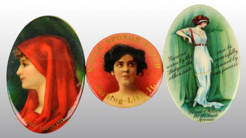 Appraisal: Lot of Pocket Mirrors Description Includes one for Oxford Chocolates