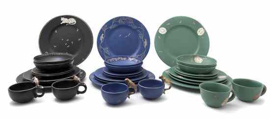 Appraisal: A Set of Mexican Ceramic Dinnerware Emilia Castillo with Mexican