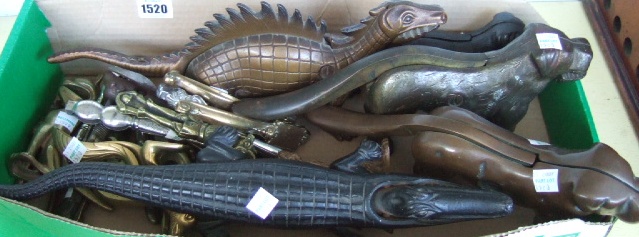 Appraisal: A quantity of Victorian cast iron and brass figural nut