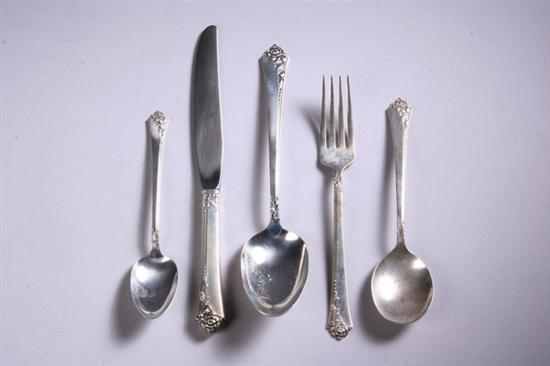 Appraisal: -PIECE ONEIDA STERLING SILVER PARTIAL FLATWARE SERVICE Damask Rose pattern