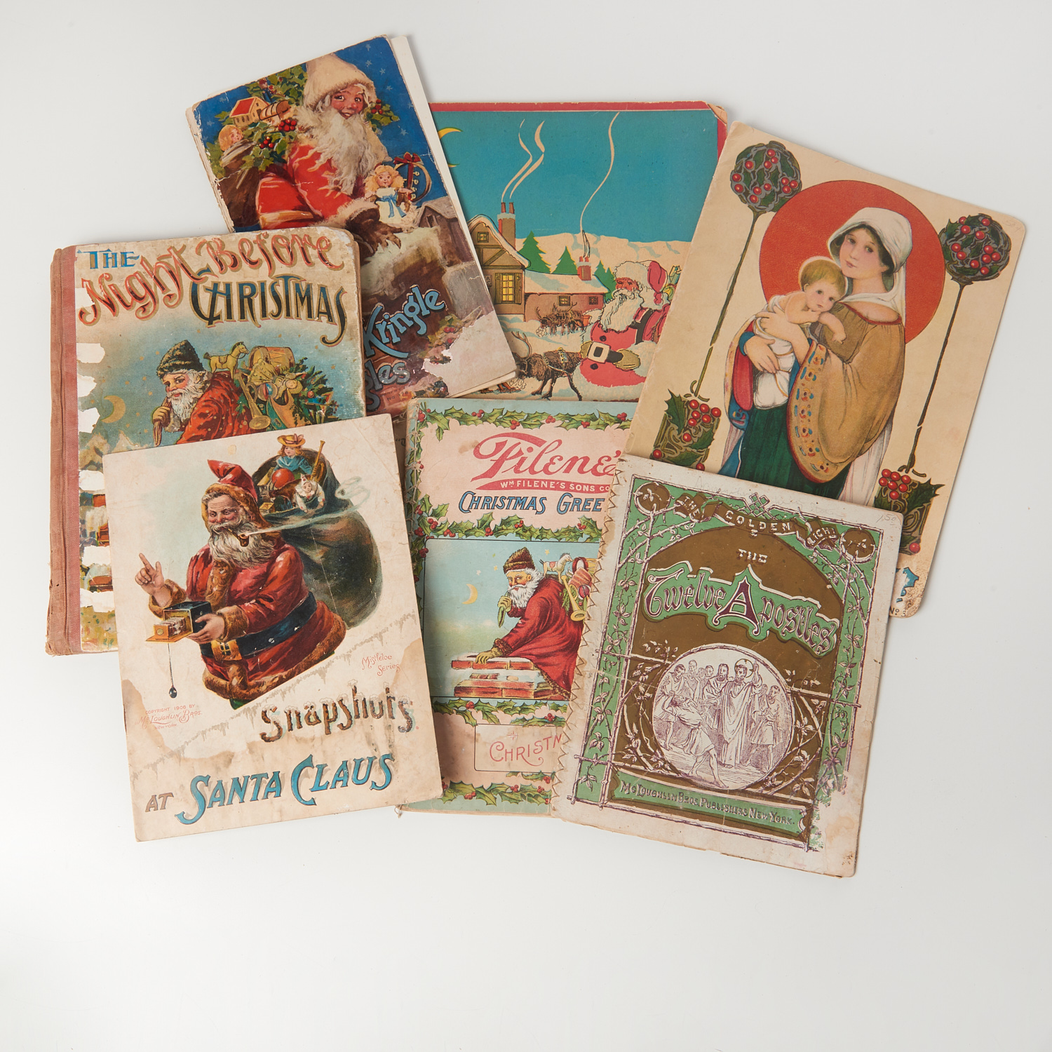 Appraisal: BOOKS ANTIQUE ILLUSTRATED CHRISTMAS TITLES Includes The Night Before Christmas