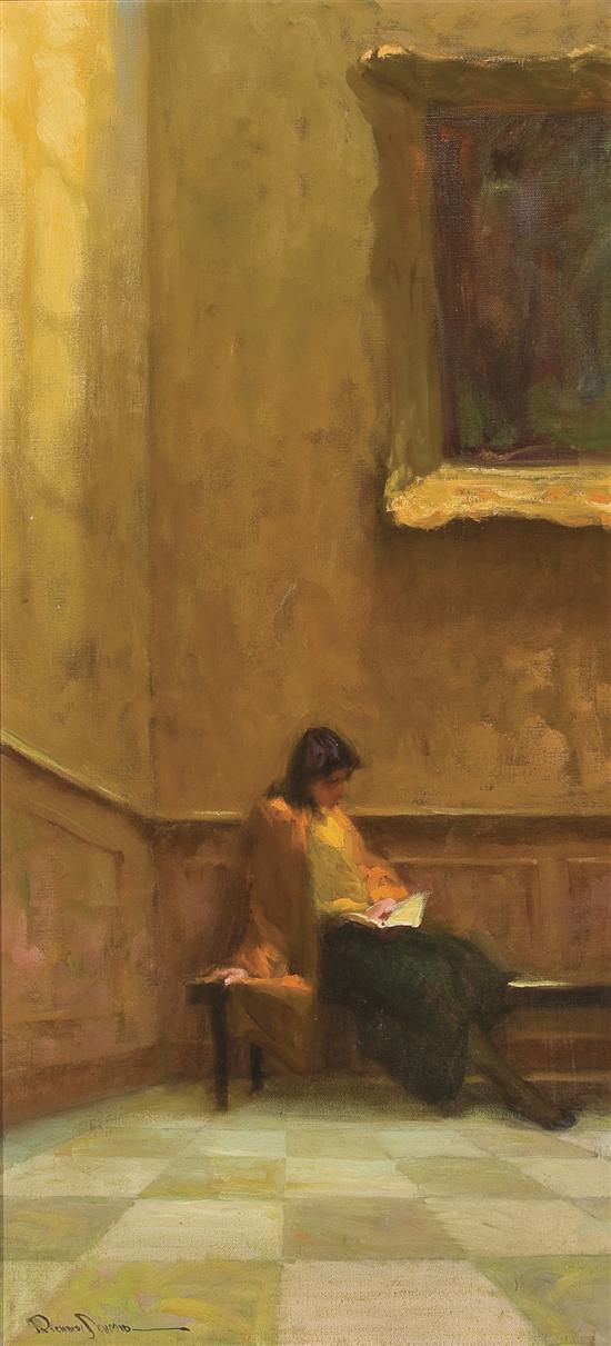 Appraisal: RICHARD ALAN SCHMID American b The Corner oil on canvas