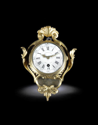 Appraisal: A mid th century French ormolu cartel timepiece The dial