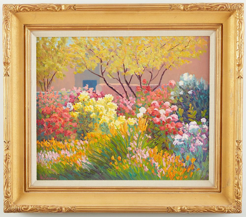 Appraisal: M L Coleman Summer Fragrance V Oil on Canvas M