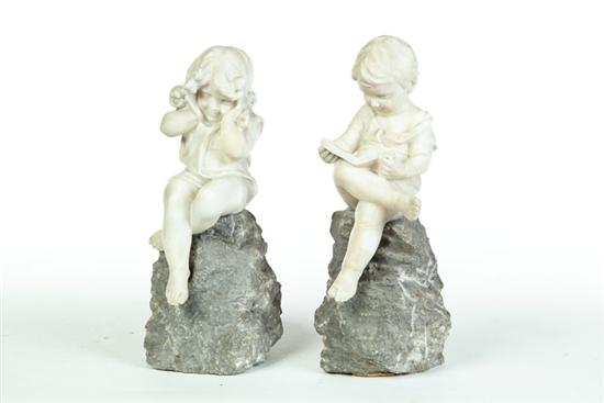 Appraisal: TWO STATUES SIGNED ''P E FIASCHI'' MOST LIKELY P C