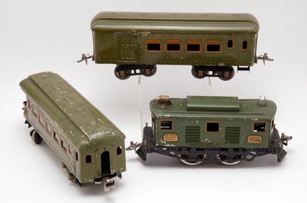 Appraisal: Three Ives Railway Lines standard gauge trains includes Motor R