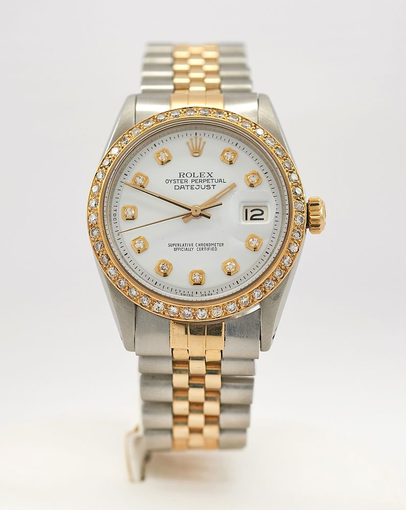 Appraisal: Rolex Oyster Perpetual Datejust men's watch with diamond dial and