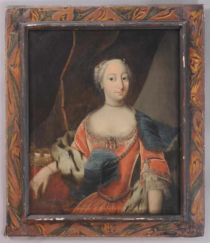 Appraisal: SPANISH OR ITALIAN SCHOOL PORTRAIT OF A PRINCESS IN FINERY