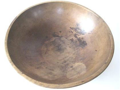 Appraisal: Large turned maple bowlDia in