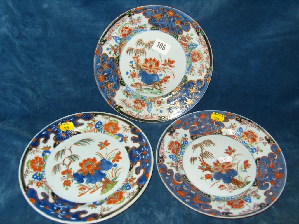 Appraisal: A matched set of three th century oriental Imari plates