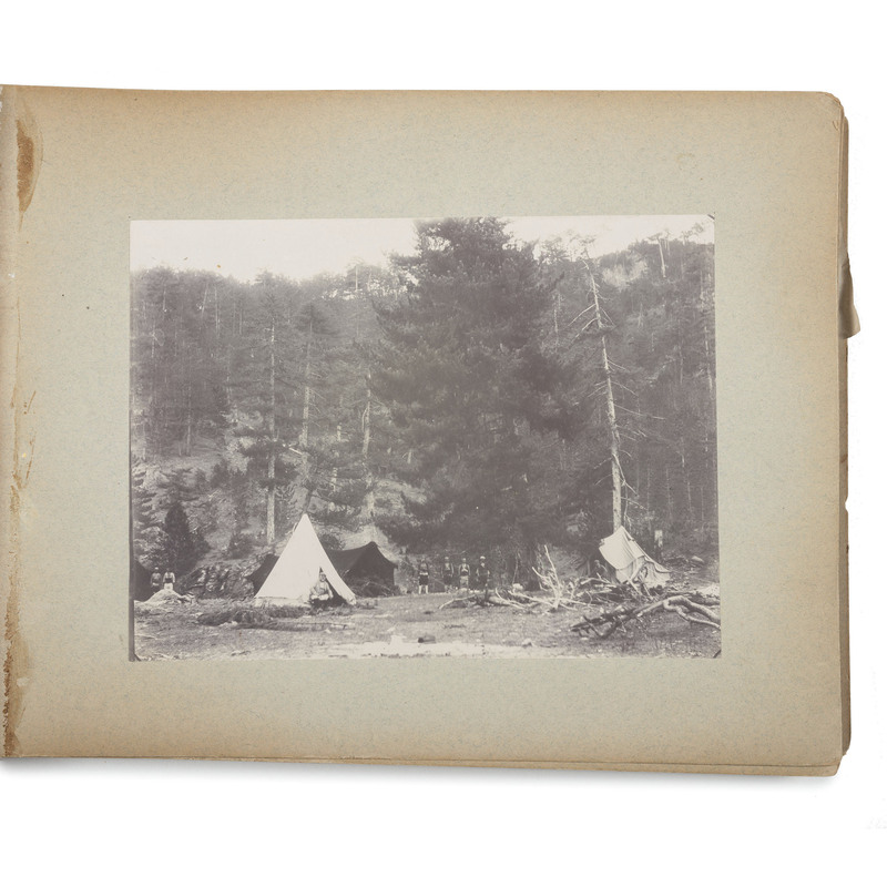 Appraisal: EARLY PHOTOGRAPHY Photo album documenting hunting and camping in Boudja