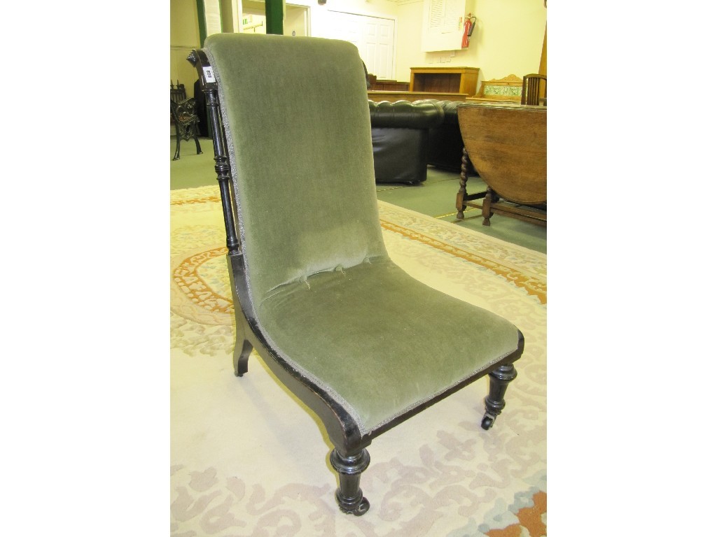 Appraisal: Victorian ebonised nursing chair