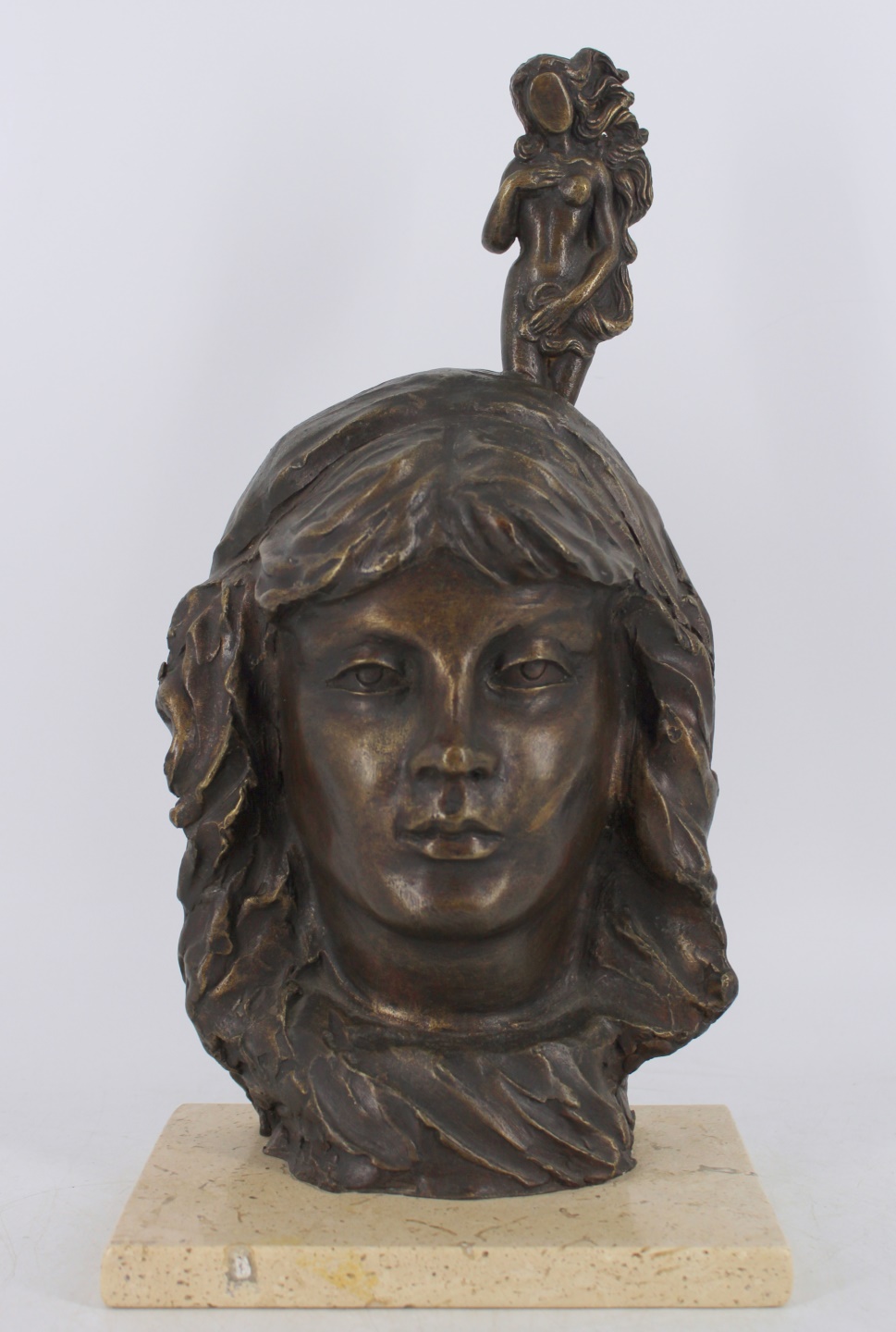 Appraisal: VICTOR SALMONES MEXICO - Bronze bust with a Birth of