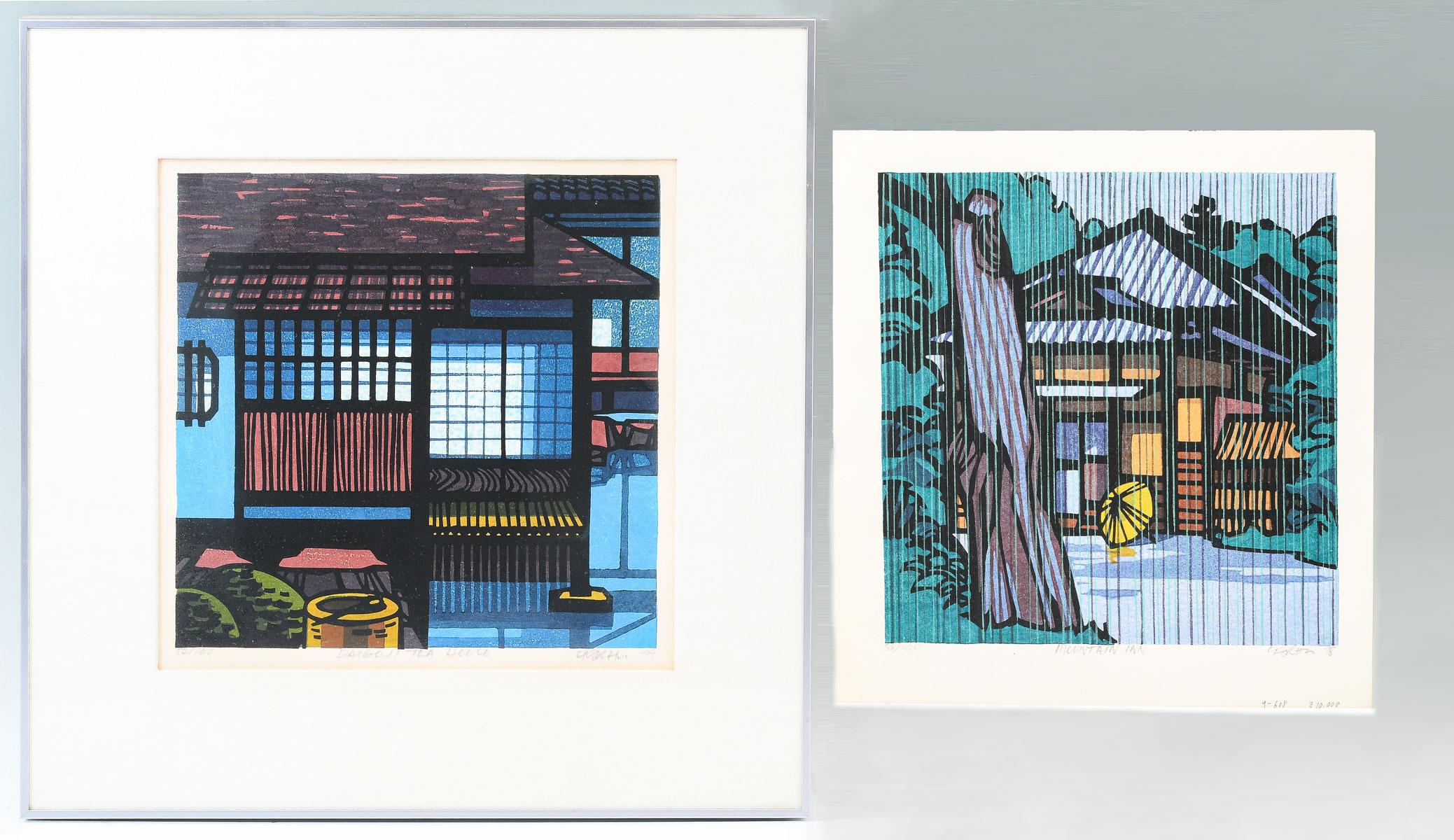 Appraisal: KARHU Clifton American Japanese - Two Woodblocks Daigoji Tea House