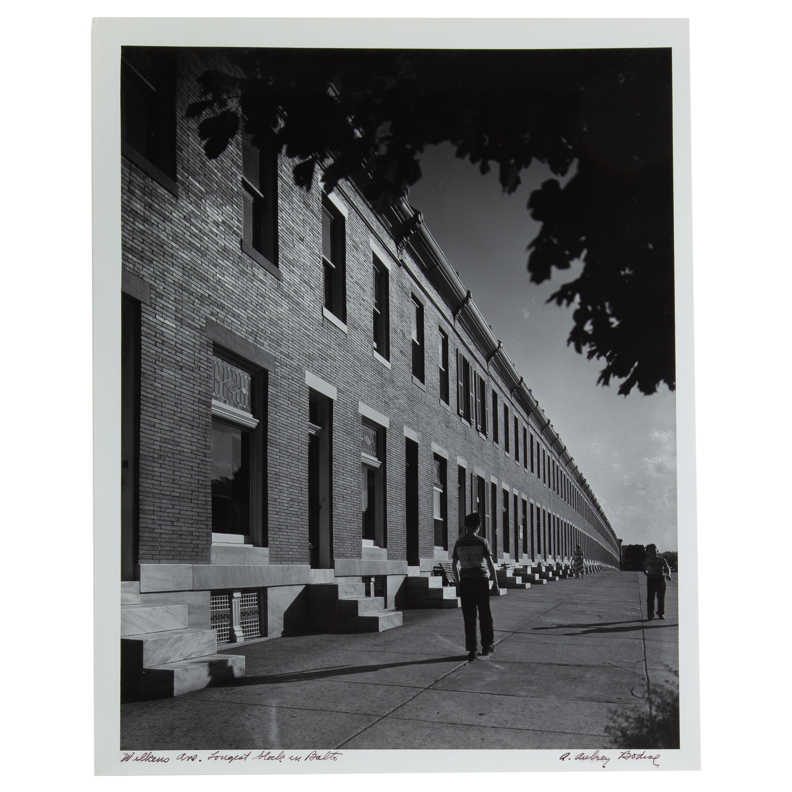 Appraisal: A AUBREY BODINE WILKENS AVE PHOTOGRAPH American - Gelatin silver