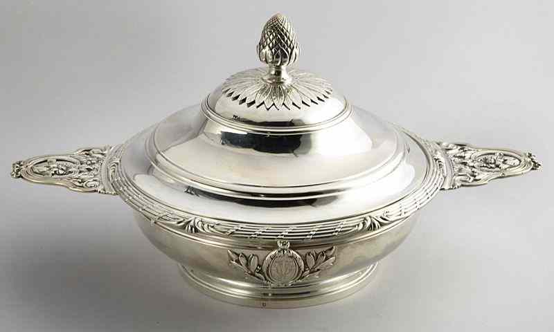 Appraisal: French sterling silver covered serving dish by OdiPrevost and Cie