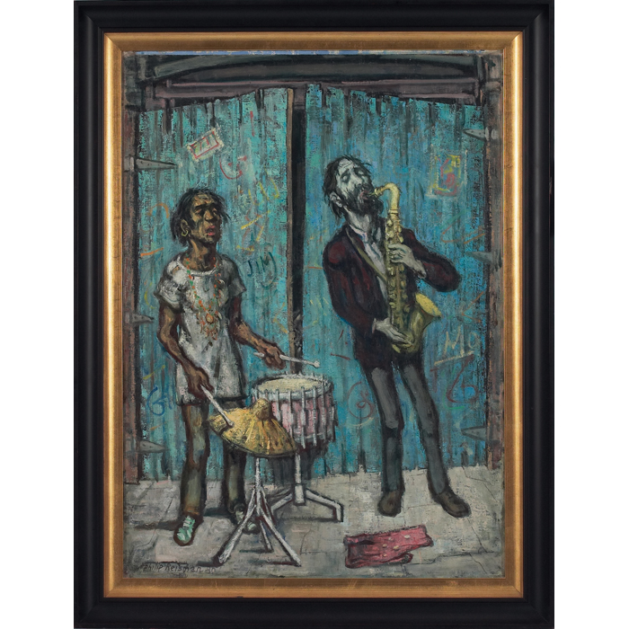 Appraisal: Philip Reisman American - ''Street Musicians '' oilon canvas ''