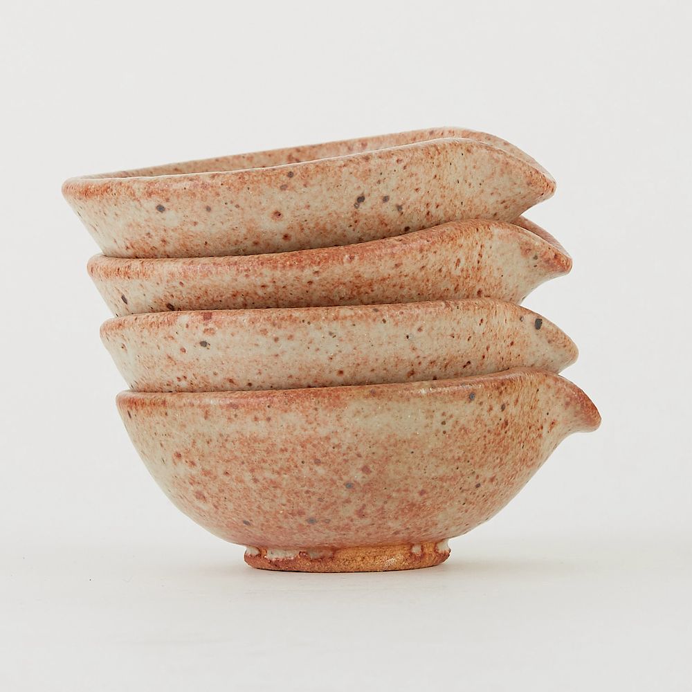 Appraisal: Warren MacKenzie Group Spouted Studio Pottery Bowls Warren MacKenzie -