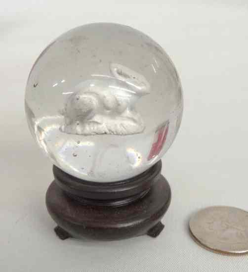 Appraisal: Early sulphide rabbit marble Approx '' Diameter