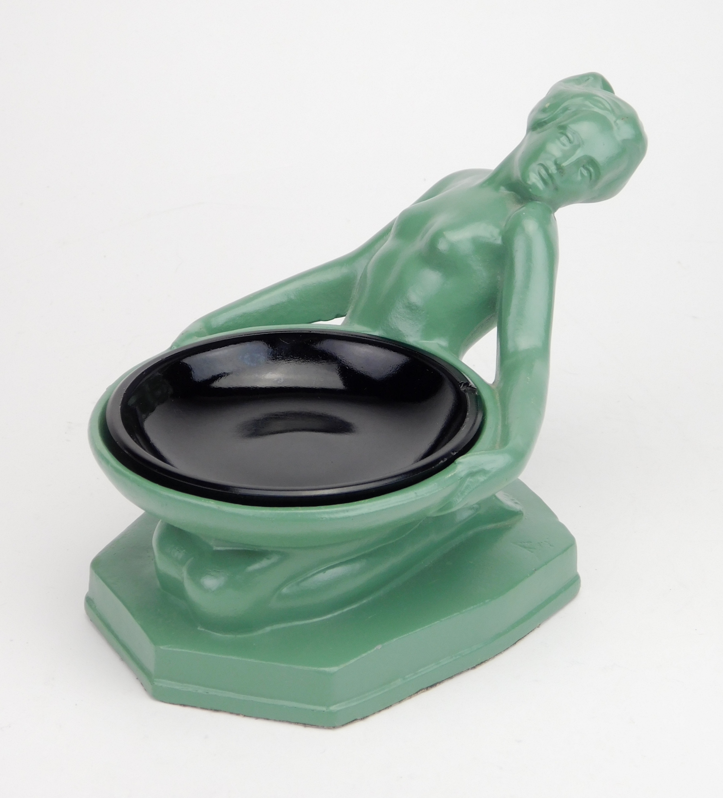 Appraisal: Nuart Art Deco 'Offering Girl' ashtray- kneeling girl holding a