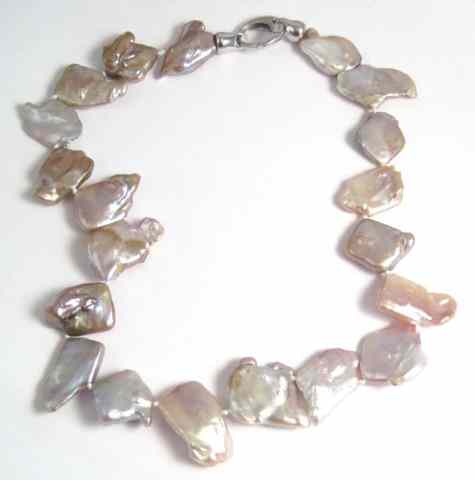 Appraisal: PRINCESS LENGTH PINK PEARL NECKLACE - inches with length and