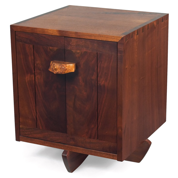 Appraisal: George Nakashima Kornblut cabinet black walnut cabinet with two doors