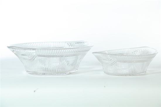 Appraisal: TWO CUT GLASS FRUIT BOWLS Anglo-Irish nd quarter- th century