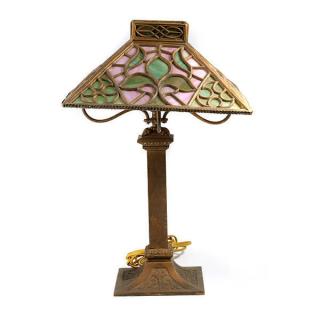 Appraisal: Murano Table Lamp Pieced Glass Shade Murano Table Lamp Pieced