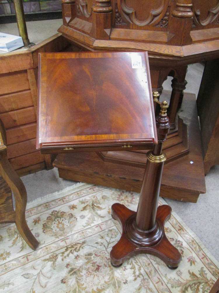 Appraisal: ENGLISH REGENCY STYLE MAHOGANY BOOKSTAND Maitland-Smith Furniture Co featuring an