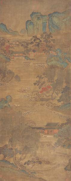 Appraisal: Various artists th Century Two paintings a After Qiu Ying