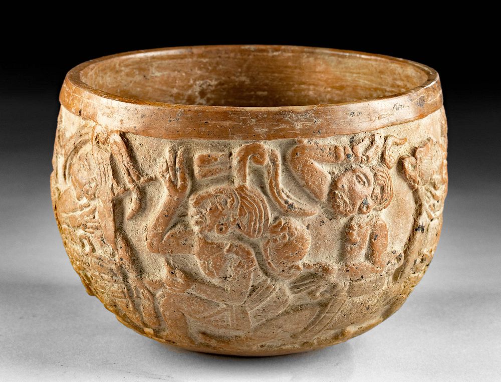 Appraisal: Published Maya Bowl Ballgame Scene - Kerr Database Pre-Columbian Maya