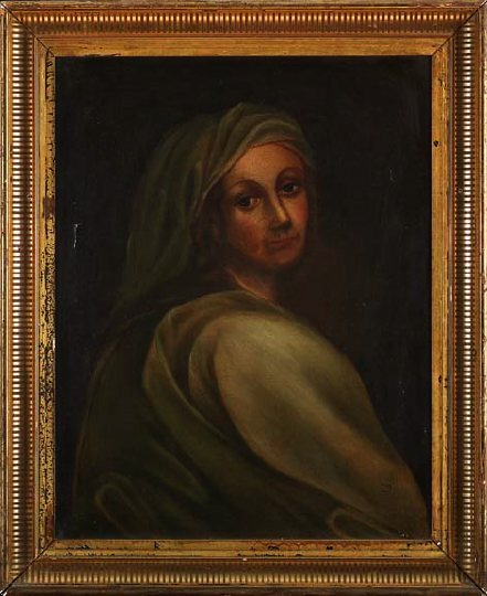 Appraisal: Continental School th Century Portrait of a Peasant Woman oil