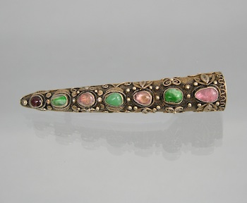 Appraisal: A Chinese Silver Filigree Finger Ring-Brooch A very unusual piece--filigree