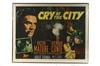 Appraisal: AMERICAN MOVIE POSTER - 'Cry of the City' starring Victor