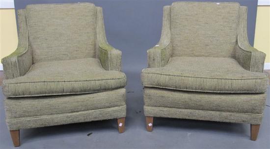 Appraisal: PAIR OF CLUB CHAIRS A pair of mid th C