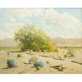 Appraisal: Bill Bender Painting Framed oil on canvas Palo Verde in