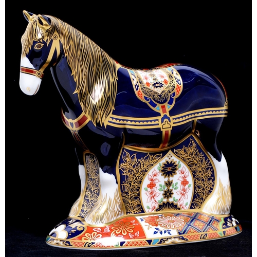 Appraisal: A Royal Crown Derbyshire Horse paperweight commissioned by Sinclairs numbered