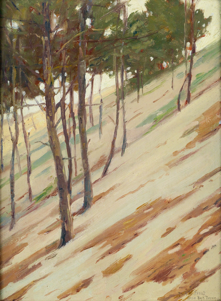 Appraisal: ROY HENRY BROWN Hillside Shadows Oil on board x mm