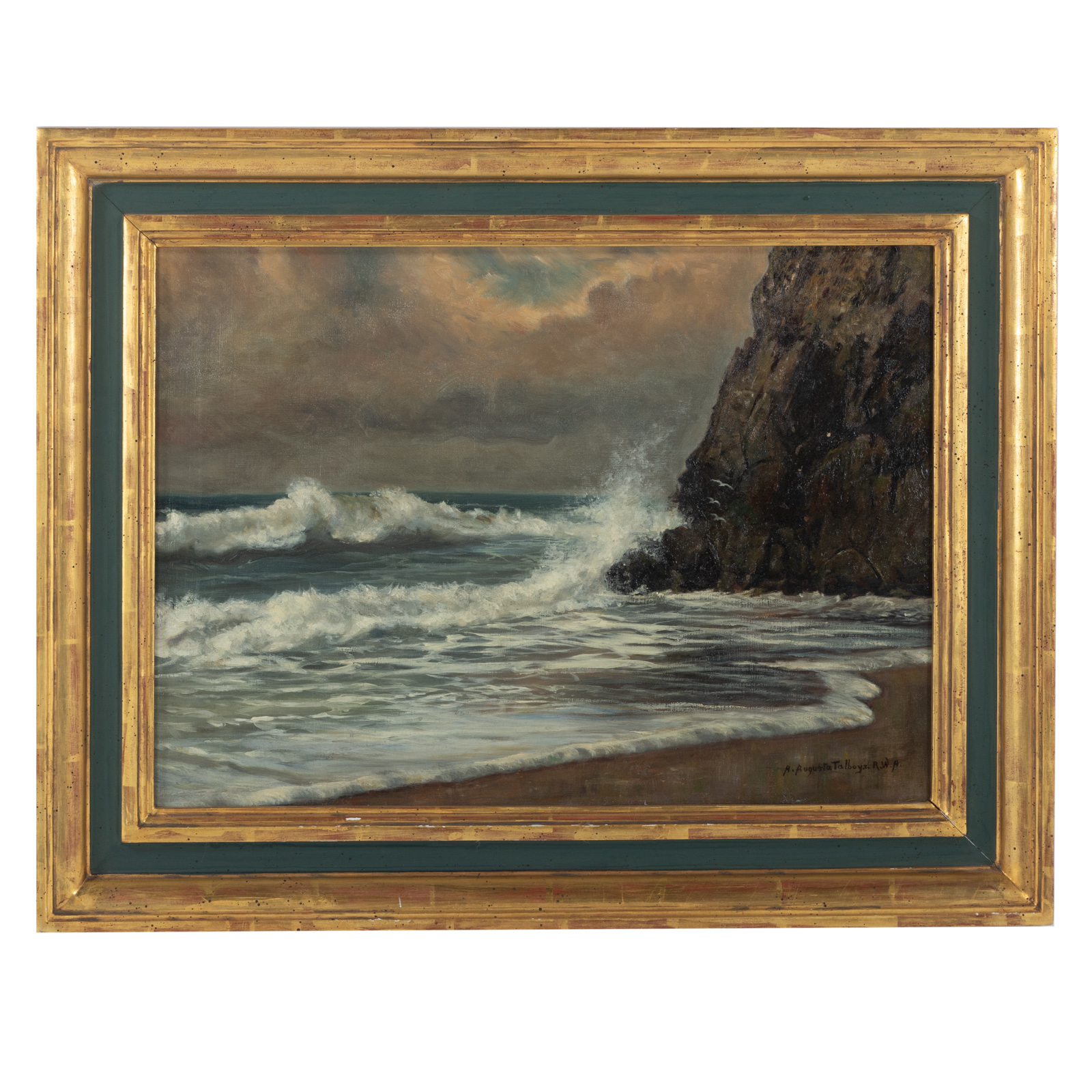 Appraisal: AGNES AUGUSTA TALBOYS CRASHING WAVES OIL British - Oil on