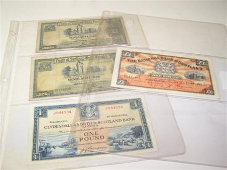 Appraisal: An album of English and Scottish banknotes various issues and