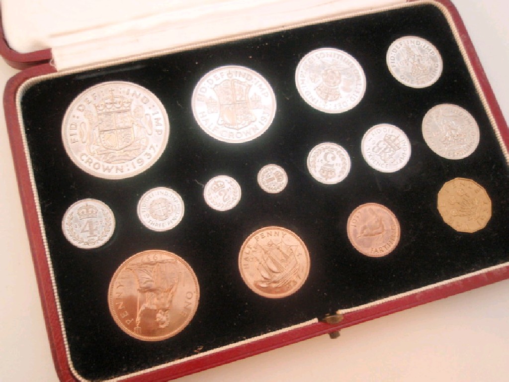 Appraisal: A cased George VI Royal Mint specimen coins of