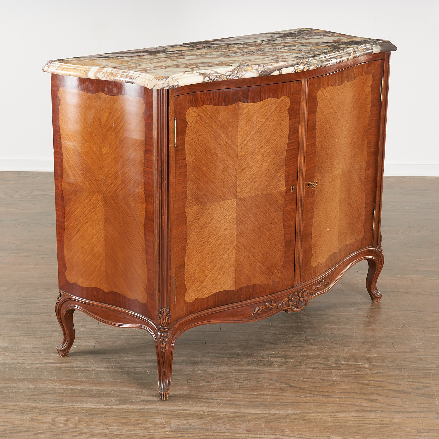 Appraisal: LOUIS XV STYLE COMMODE A VANTAUX First half th c