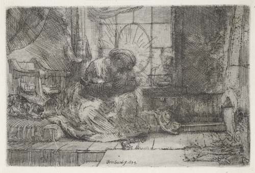 Appraisal: REMBRANDT VAN RIJN The Virgin and Child with the Cat